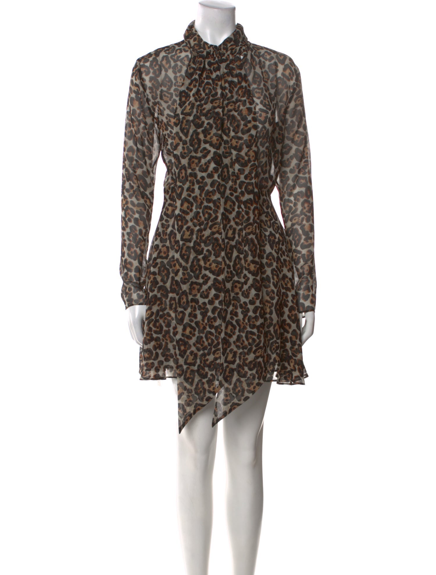 Ronny Kobo Animal Print Mini Dress