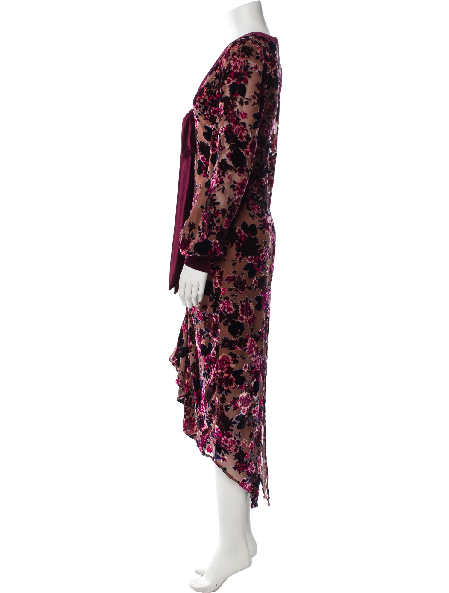 Ronny Kobo Floral Print Long Dress w/ Tags