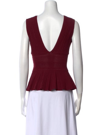 Ronny Kobo V-Neck Sleeveless Crop Top