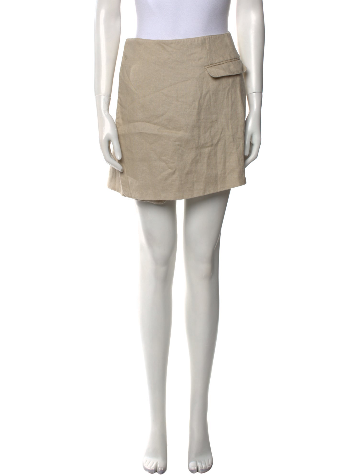 Ronny Kobo Linen Mini Skirt