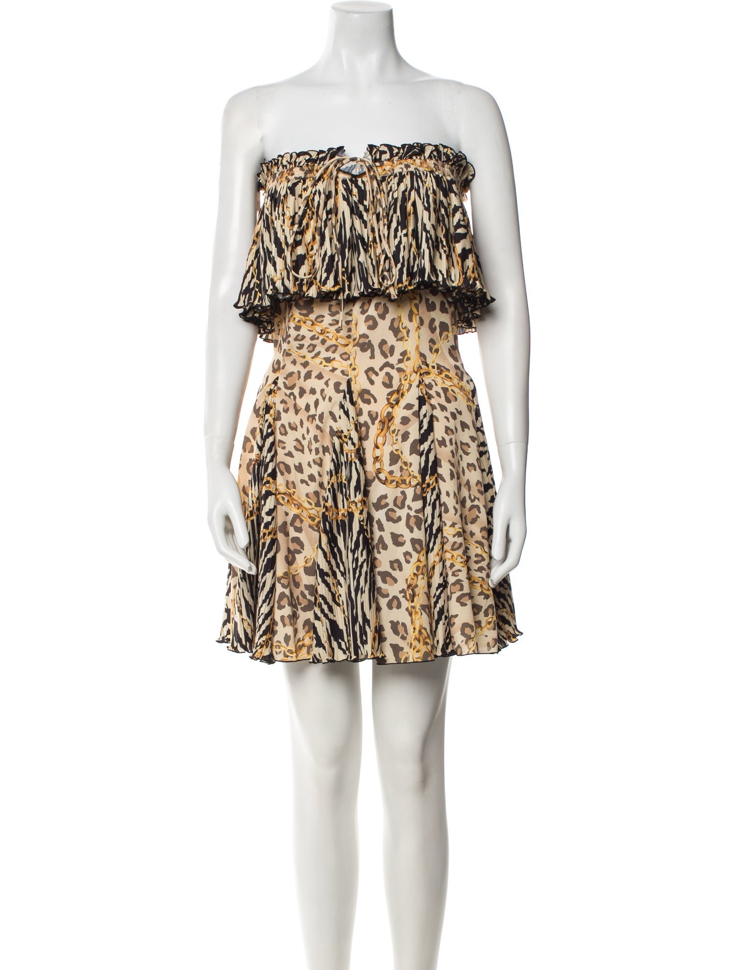 Ronny Kobo Animal Print Mini Dress w/ Tags