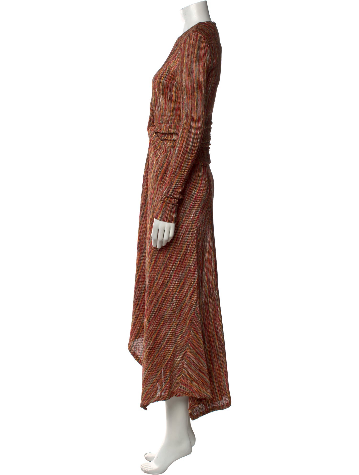 Ronny Kobo Striped Long Dress