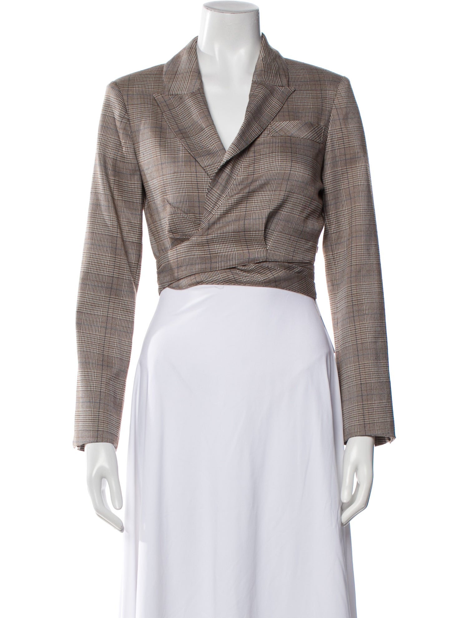 Ronny Kobo Plaid Print Bolero