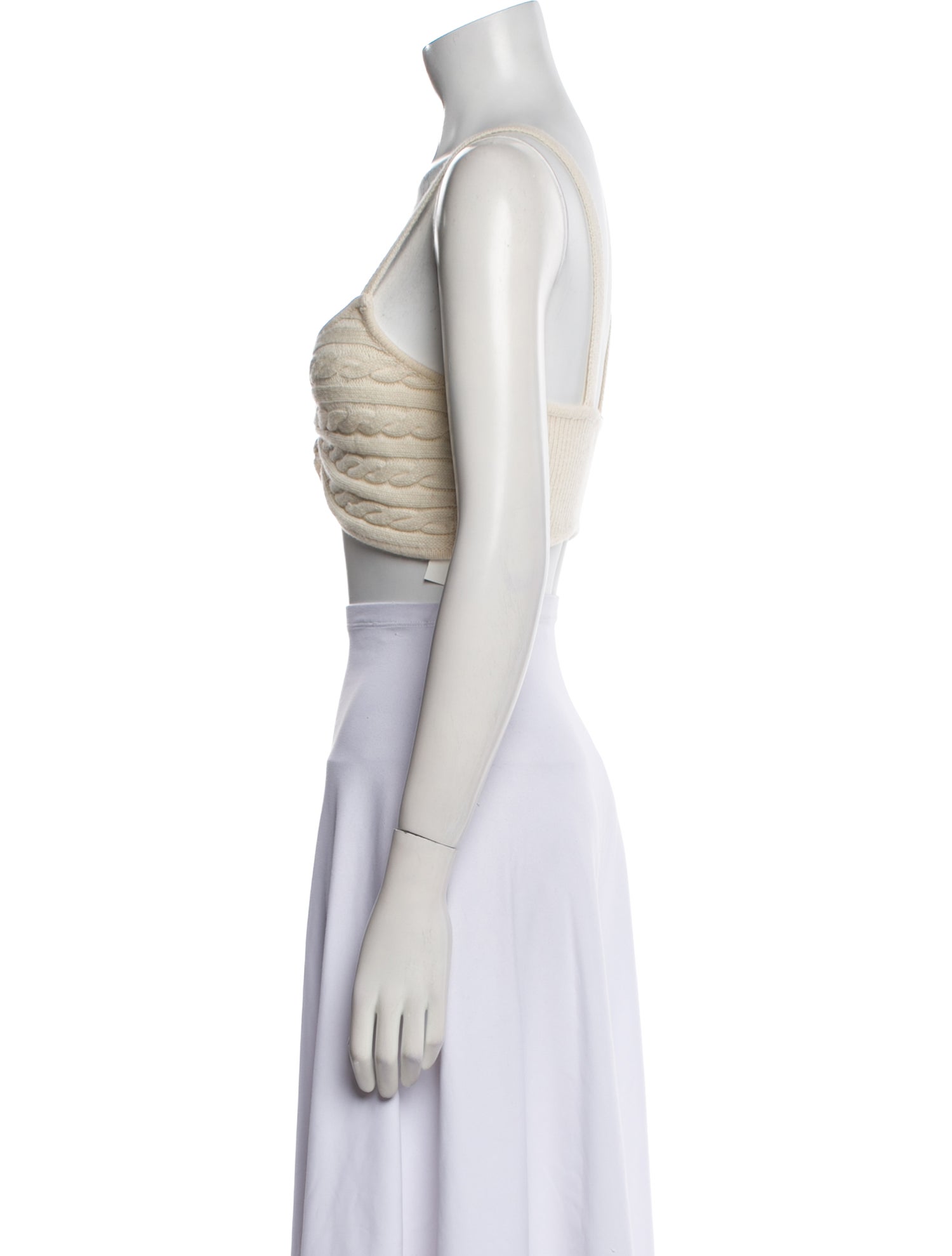 Ronny Kobo Wool V-Neck Crop Top