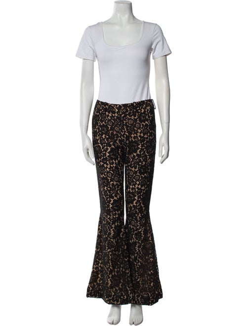 Ronny Kobo Lace Pattern Lace Trim Embellishment Pant Set