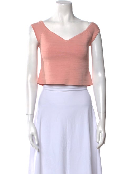 Ronny Kobo V-Neck Sleeveless Crop Top