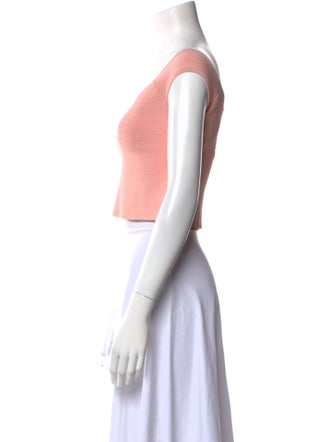 Ronny Kobo V-Neck Sleeveless Crop Top