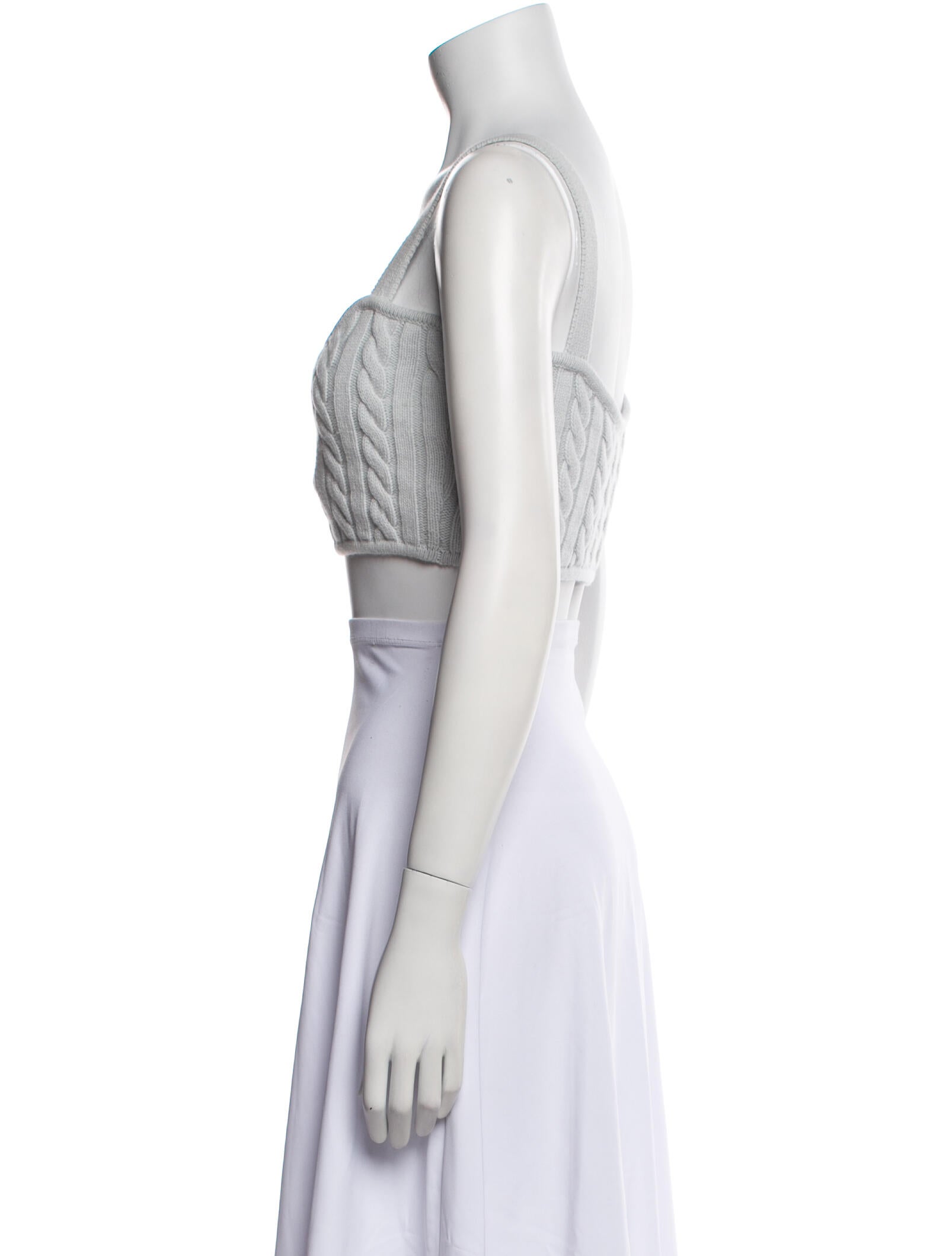 Ronny Kobo Wool Square Neckline Crop Top