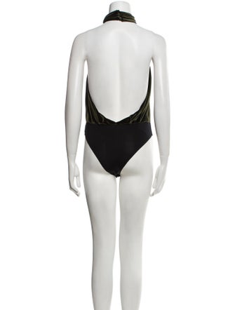Ronny Kobo Halterneck Sleeveless Bodysuit