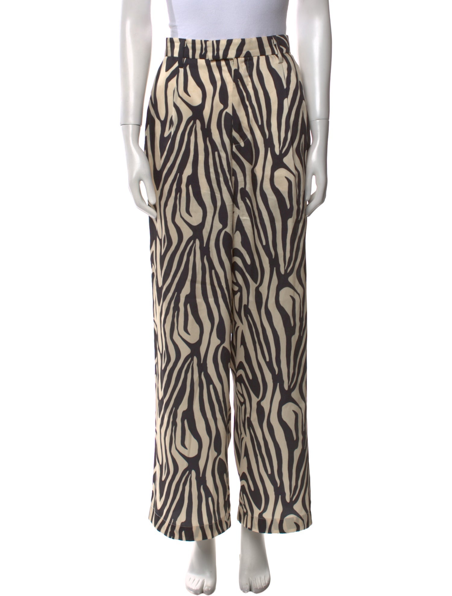 Ronny Kobo Animal Print Wide Leg Pants