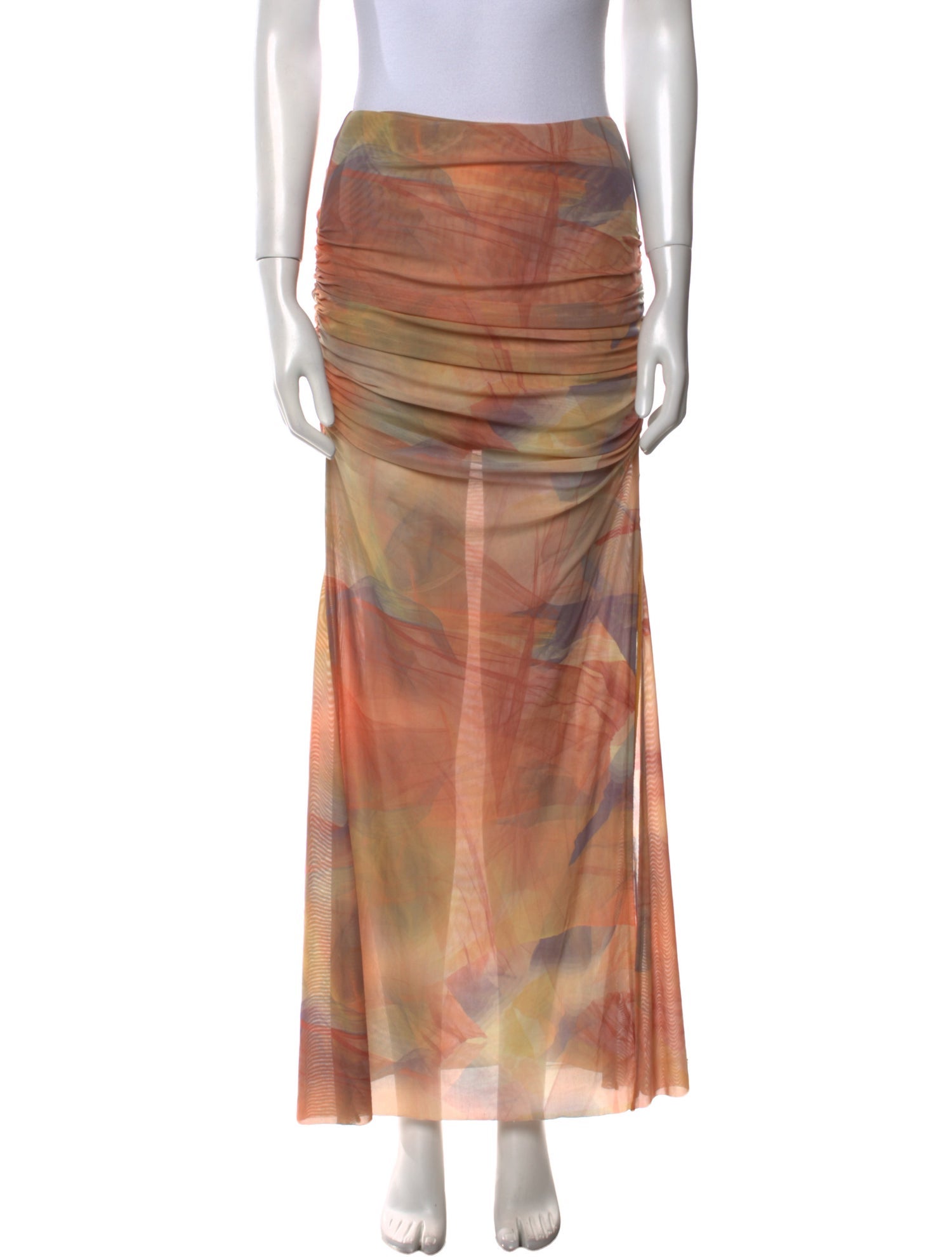 Ronny Kobo Tie-Dye Print Long Skirt