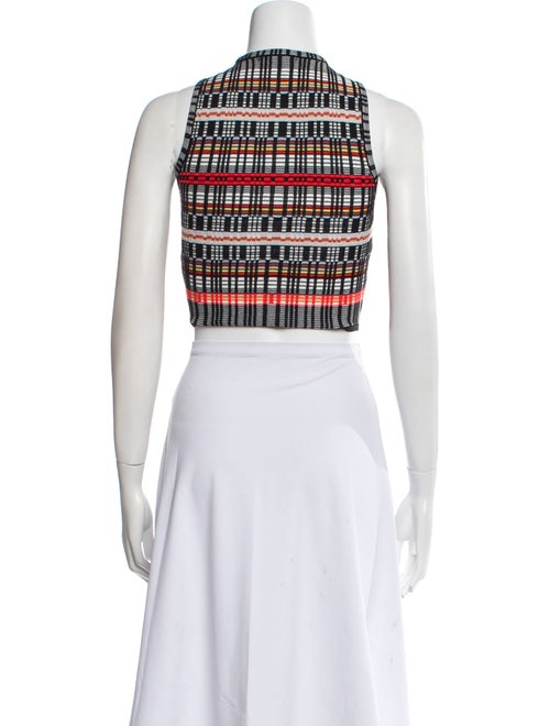 Ronny Kobo Printed Halterneck Crop Top