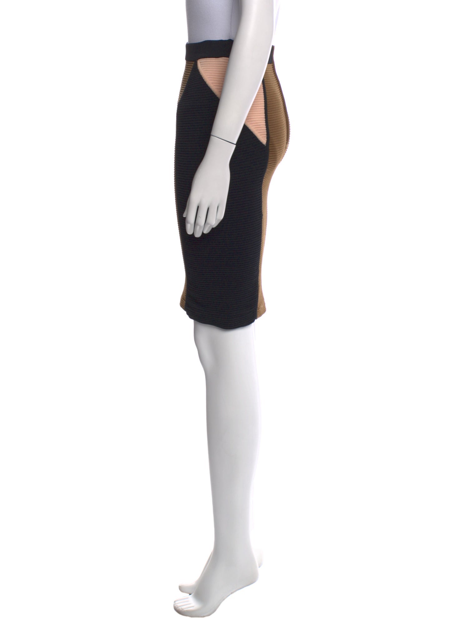 Ronny Kobo Striped Knee-Length Skirt