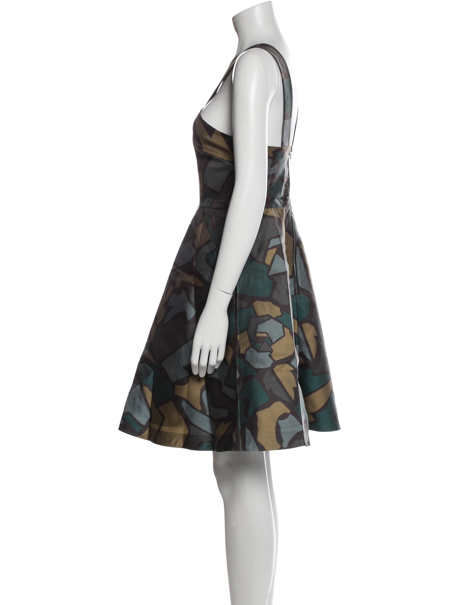 Ronny Kobo Printed Knee-Length Dress