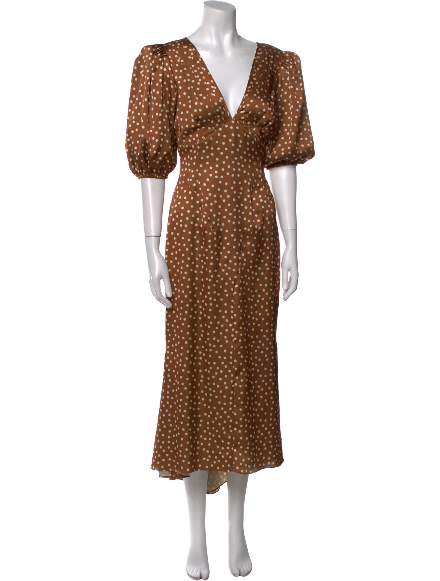 Ronny Kobo Polka Dot Print Long Dress