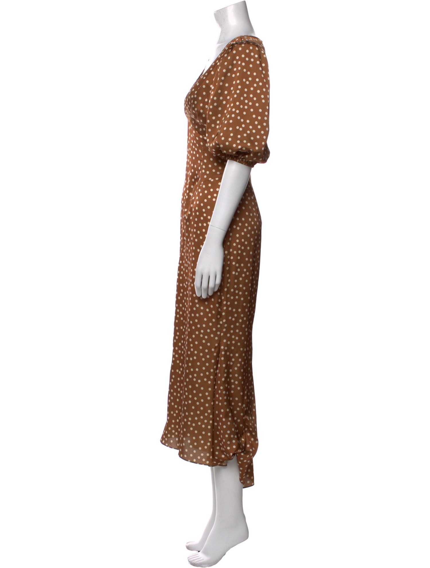 Ronny Kobo Polka Dot Print Long Dress