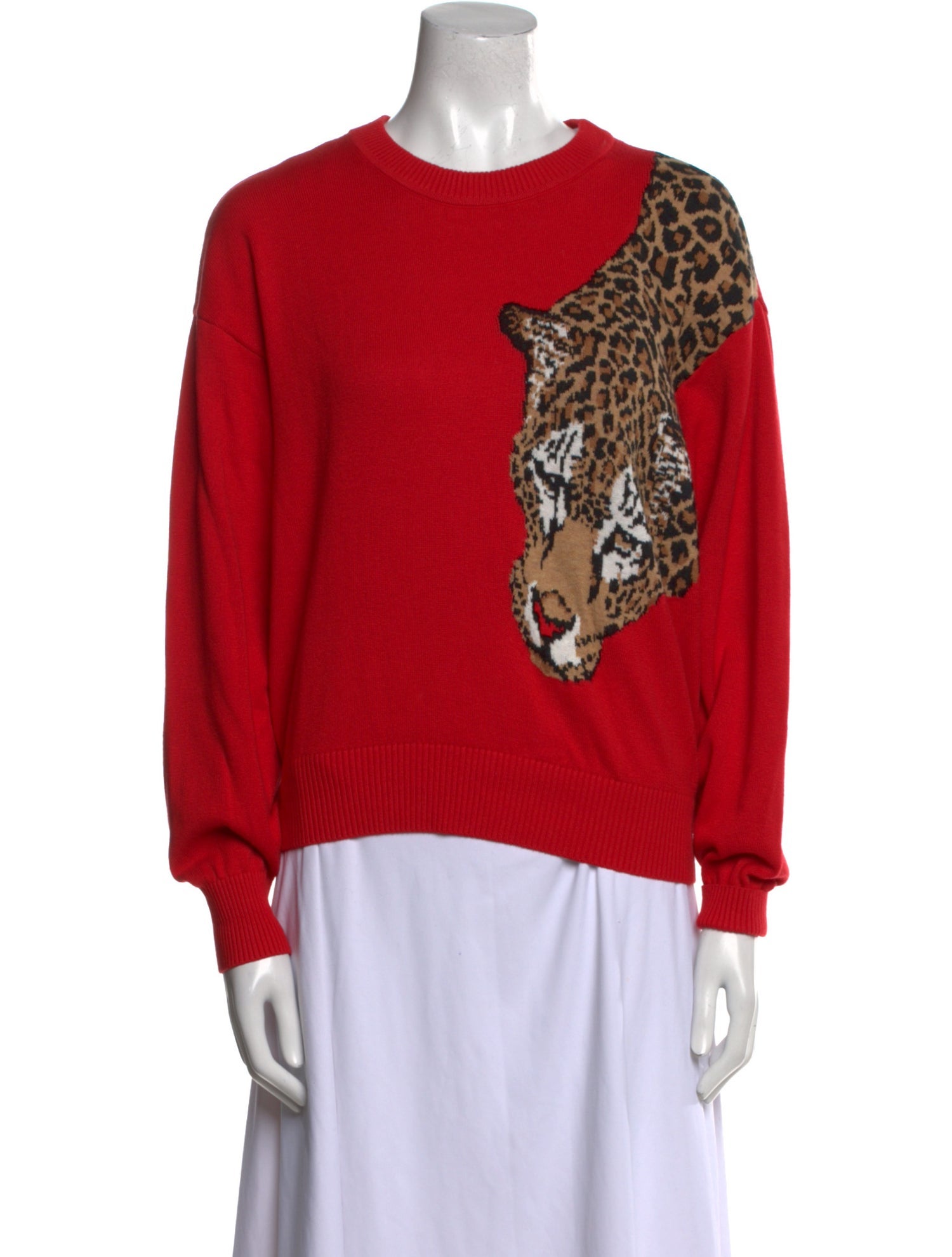 Ronny Kobo Printed Crew Neck Sweater