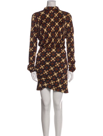 Ronny Kobo Printed Mini Dress