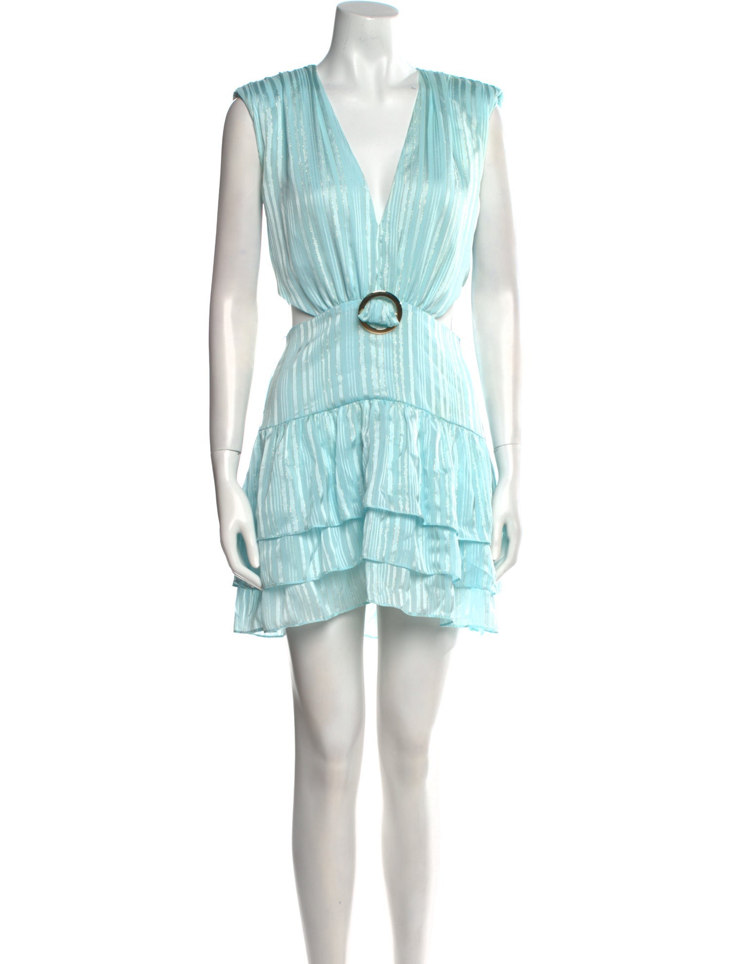 Ronny Kobo Striped Mini Dress