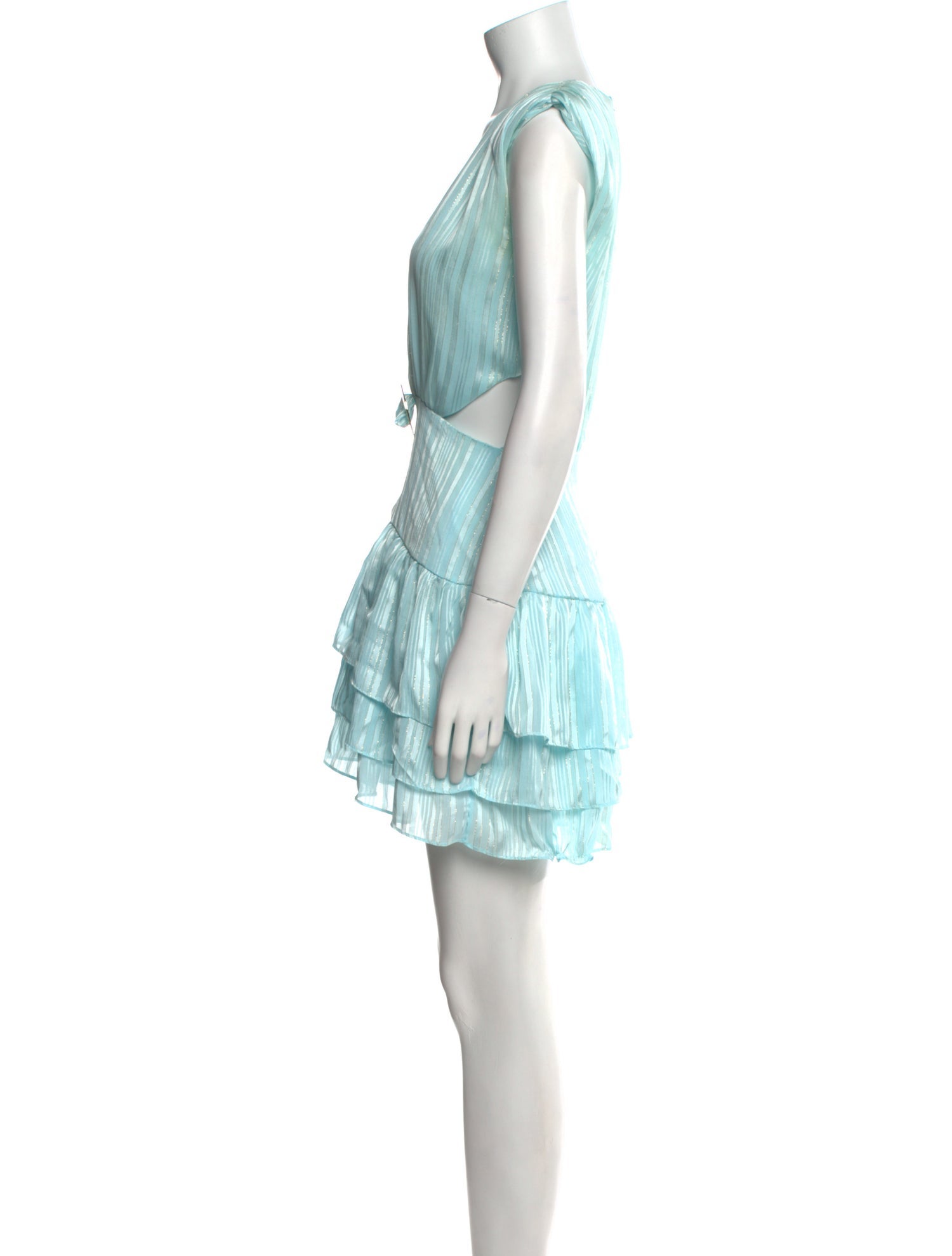 Ronny Kobo Striped Mini Dress