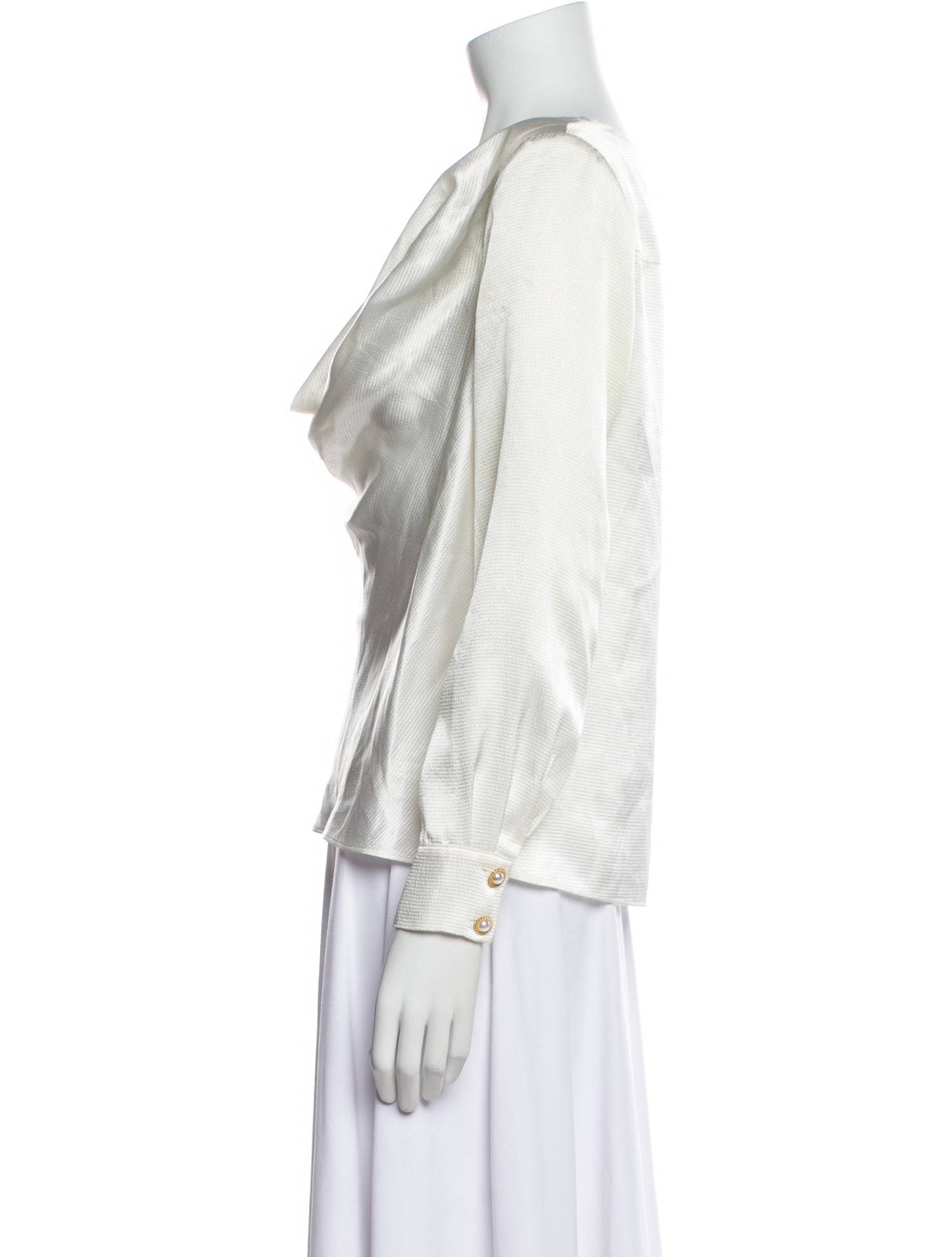 Ronny Kobo Cowl Neck Long Sleeve Top