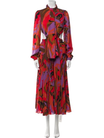 Ronny Kobo Printed Long Dress