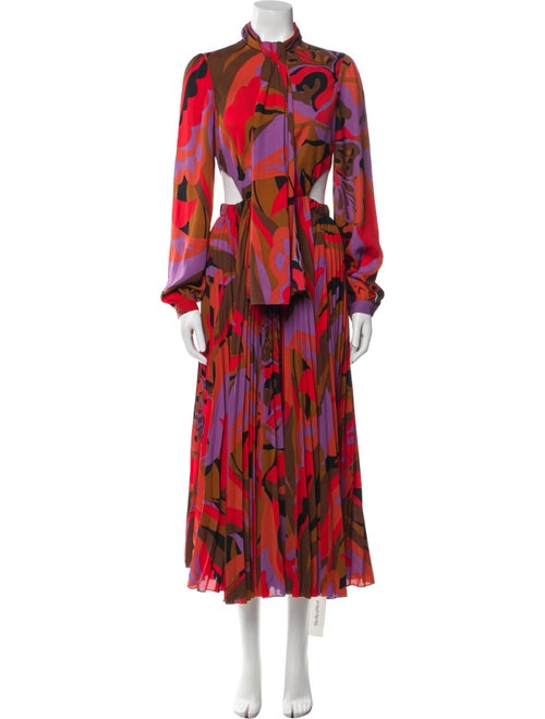 Ronny Kobo Printed Long Dress