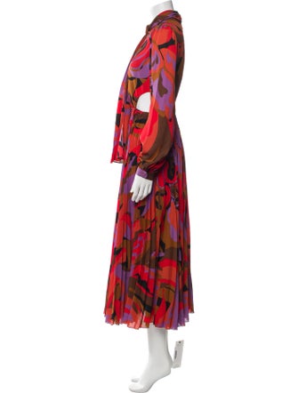 Ronny Kobo Printed Long Dress