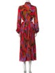 Ronny Kobo Printed Long Dress
