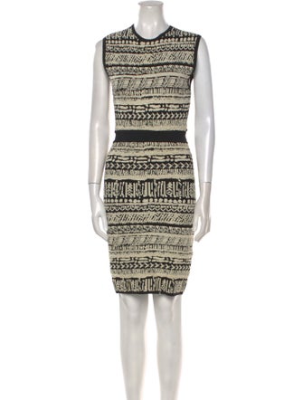Ronny Kobo Printed Knee-Length Dress