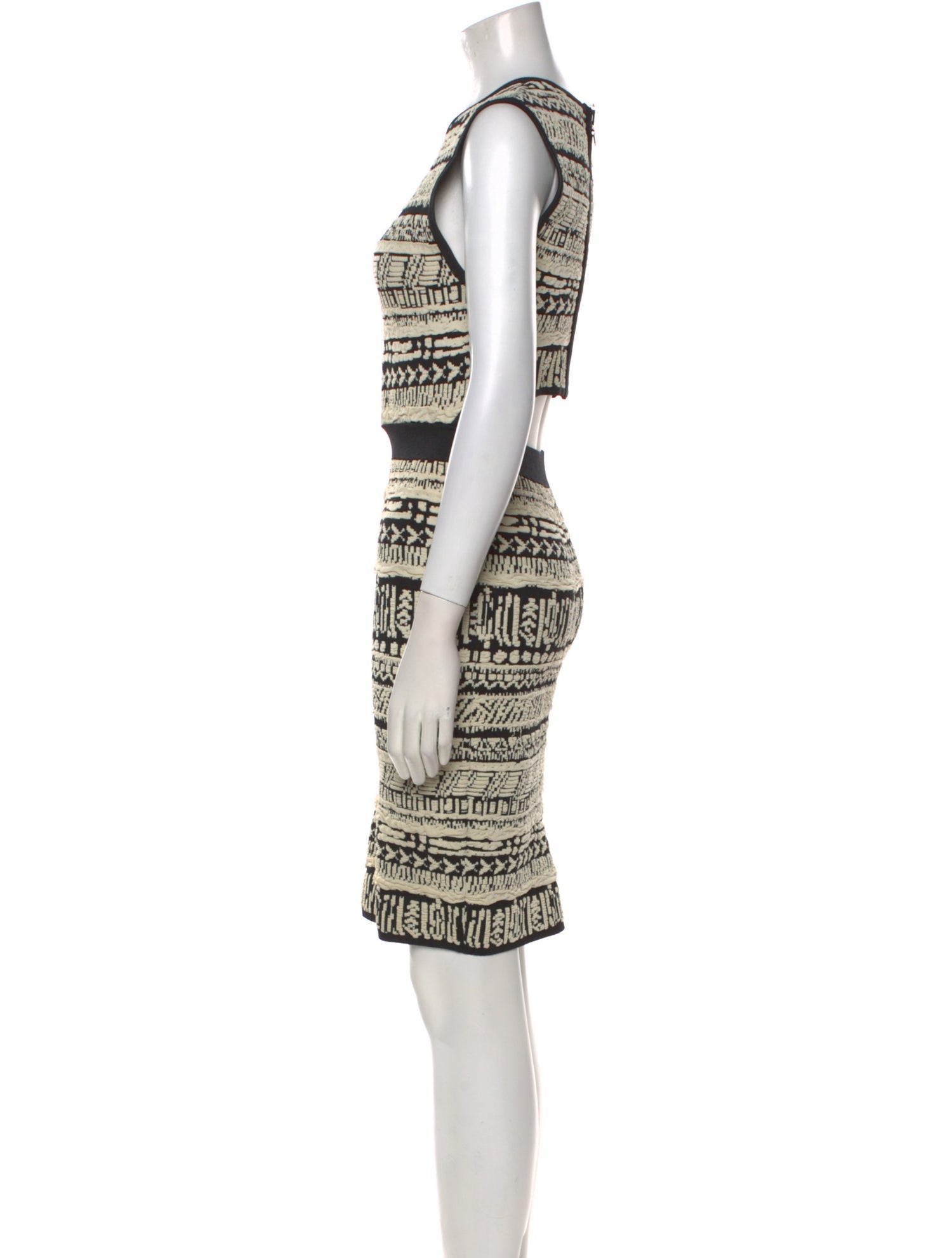 Ronny Kobo Printed Knee-Length Dress