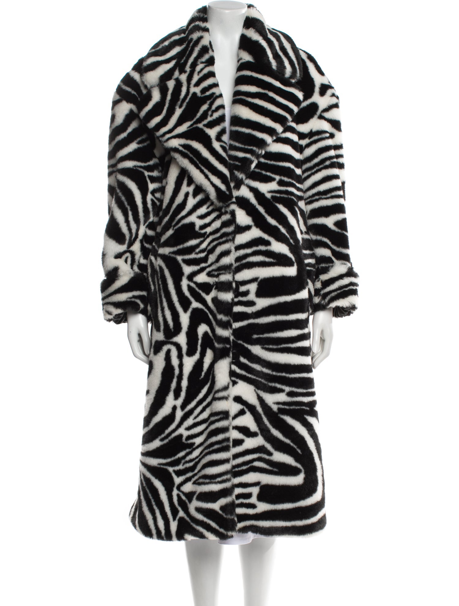 Ronny Kobo Animal Print Faux Fur Coat