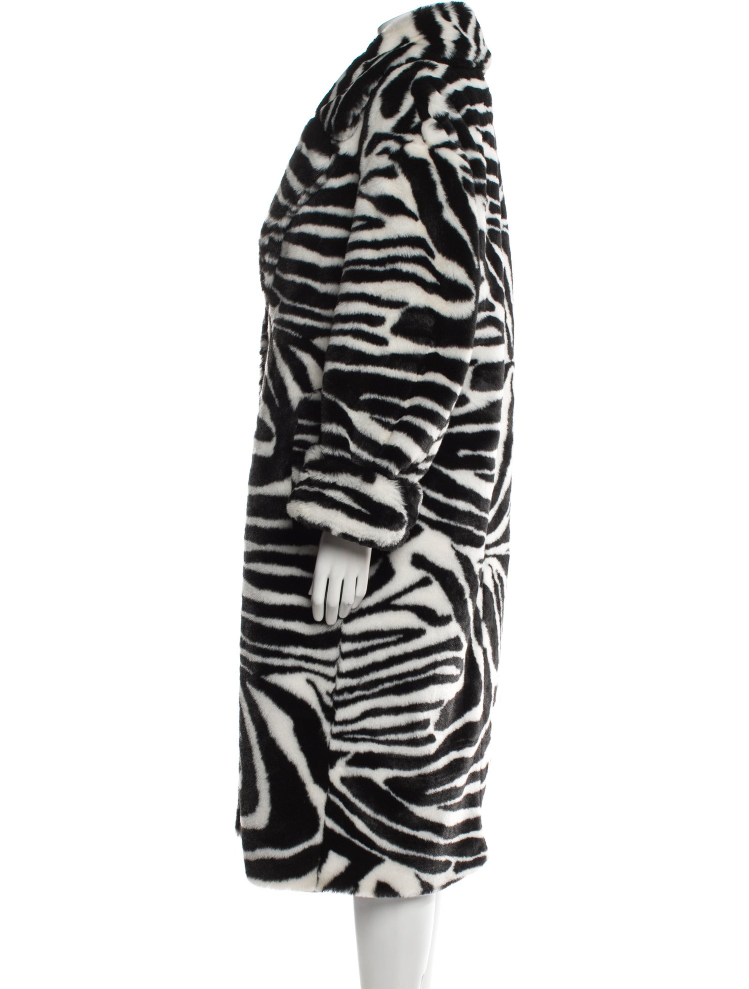 Ronny Kobo Animal Print Faux Fur Coat