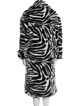 Ronny Kobo Animal Print Faux Fur Coat