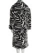 Ronny Kobo Animal Print Faux Fur Coat