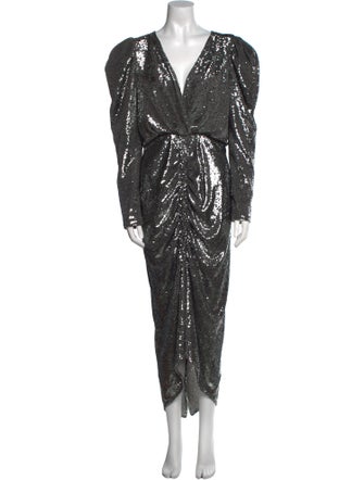 Ronny Kobo V-Neck Long Dress