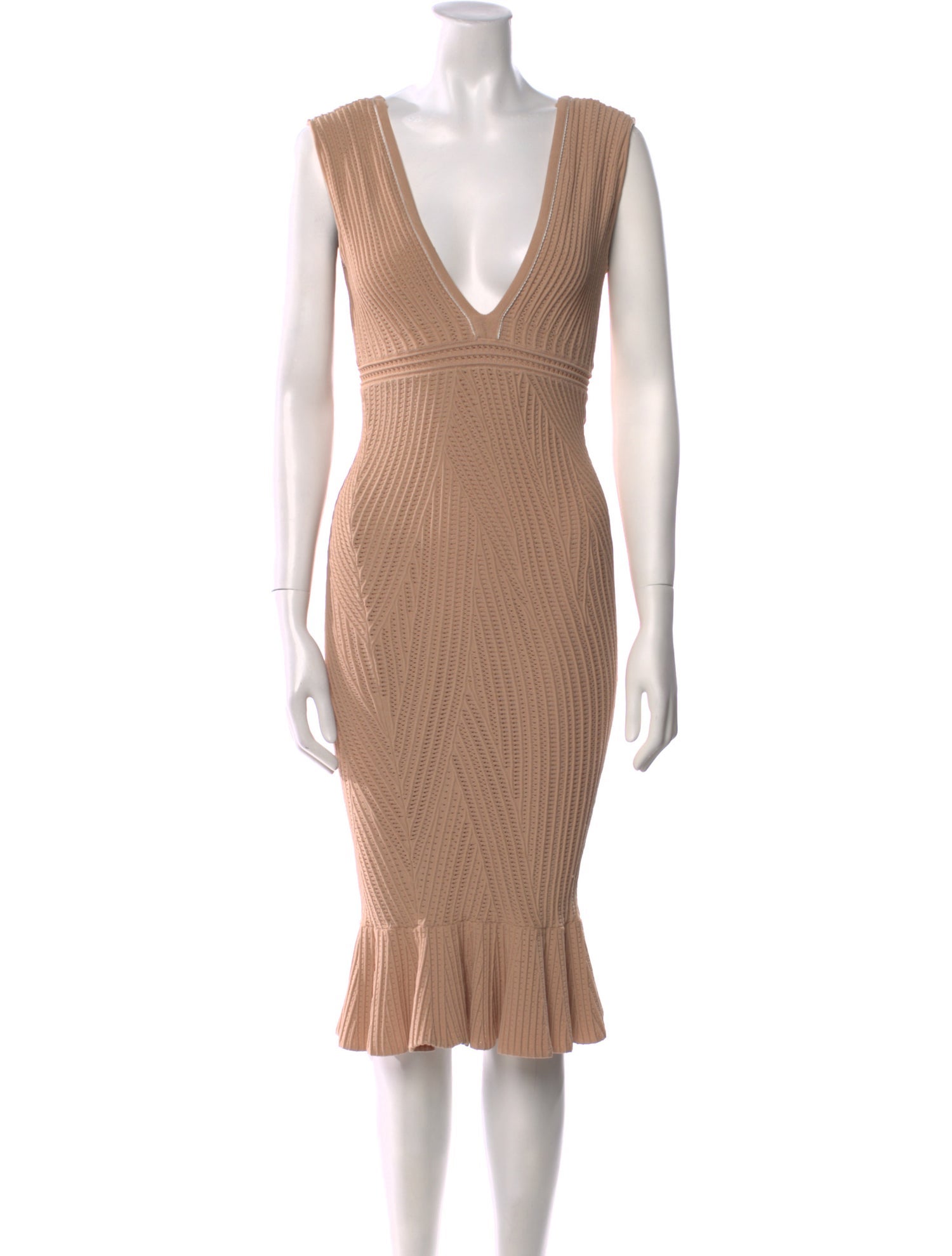 Ronny Kobo V-Neck Midi Length Dress