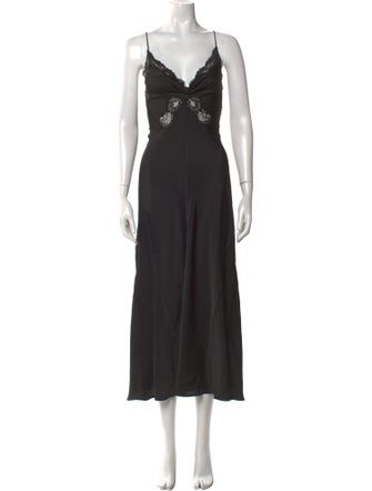 Ronny Kobo V-Neck Long Dress