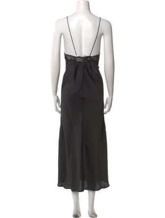 Ronny Kobo V-Neck Long Dress