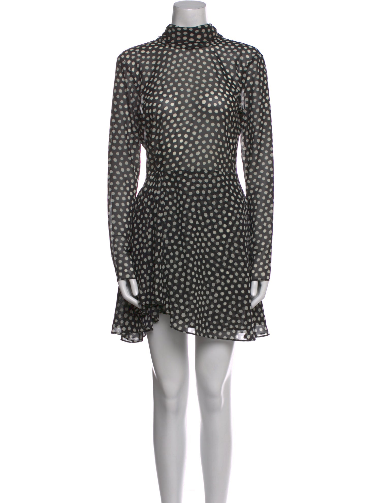 Ronny Kobo Polka Dot Print Mini Dress