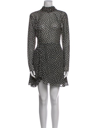 Ronny Kobo Polka Dot Print Mini Dress