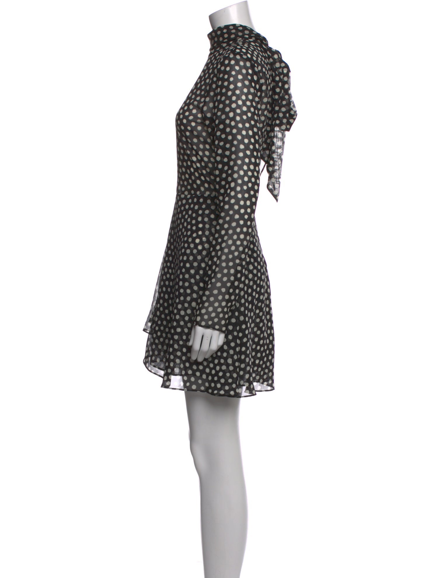 Ronny Kobo Polka Dot Print Mini Dress