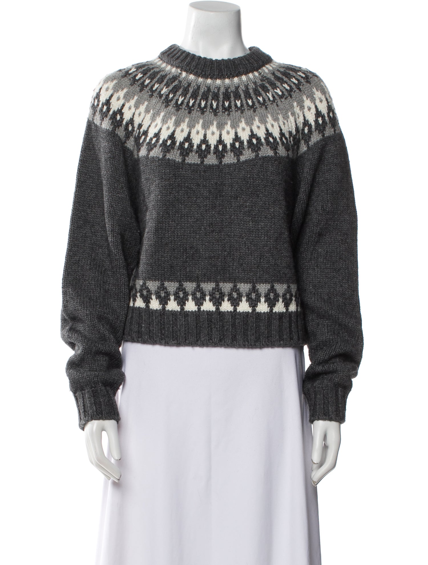 Ronny Kobo Printed Crew Neck Sweater