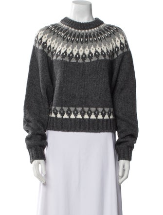 Ronny Kobo Printed Crew Neck Sweater