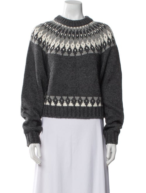 Ronny Kobo Printed Crew Neck Sweater