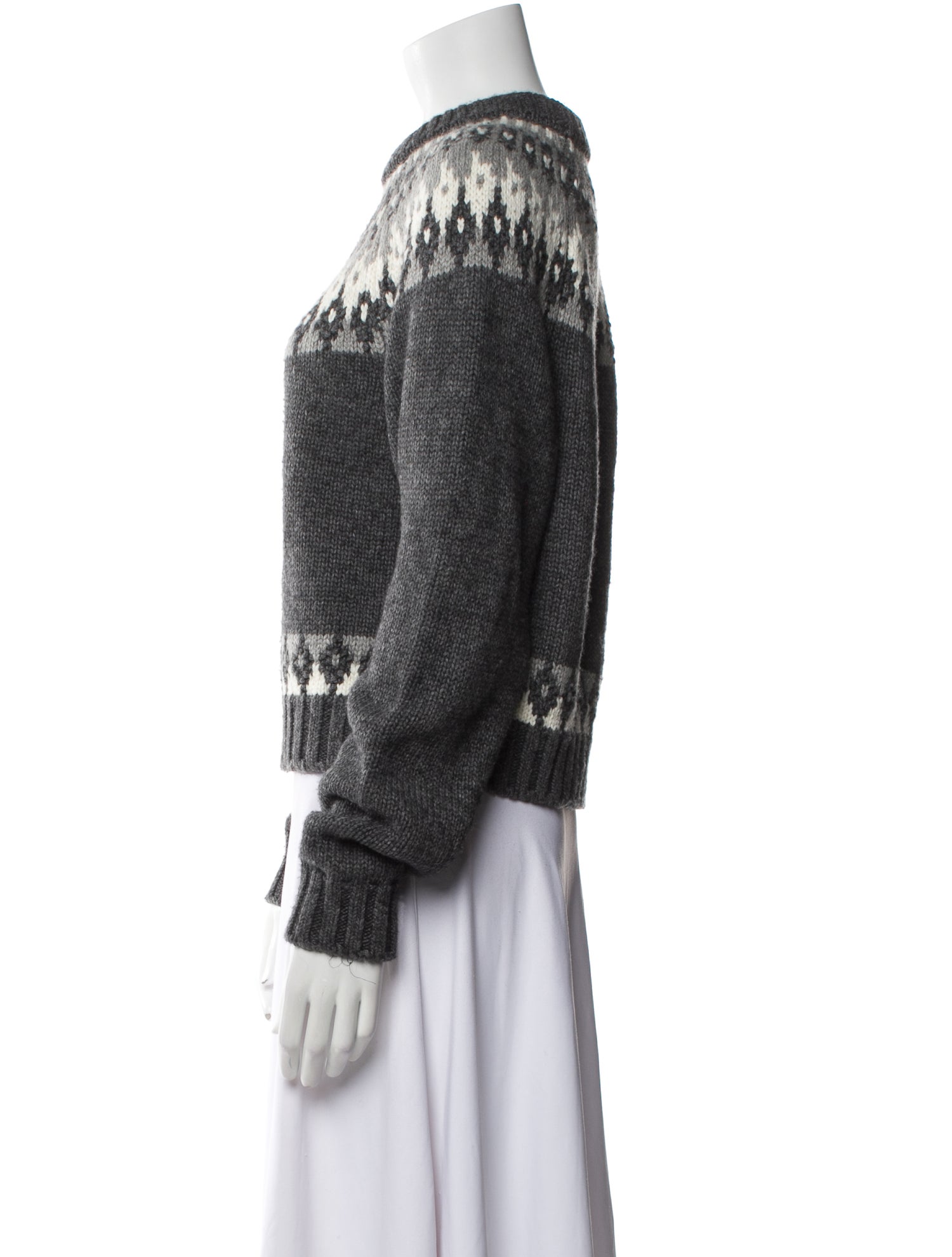 Ronny Kobo Printed Crew Neck Sweater