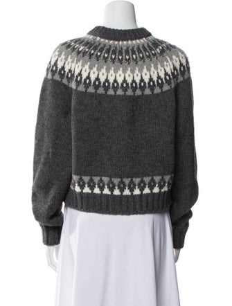 Ronny Kobo Printed Crew Neck Sweater