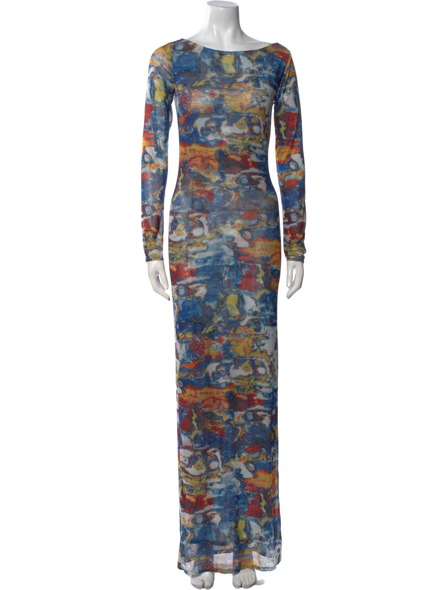 Ronny Kobo Printed Long Dress