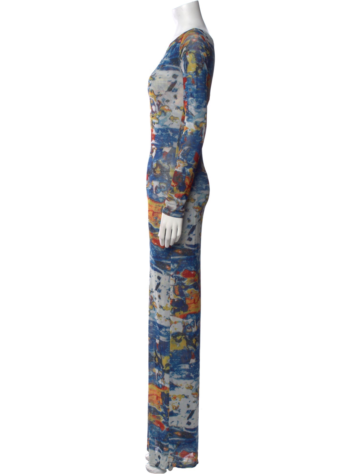 Ronny Kobo Printed Long Dress