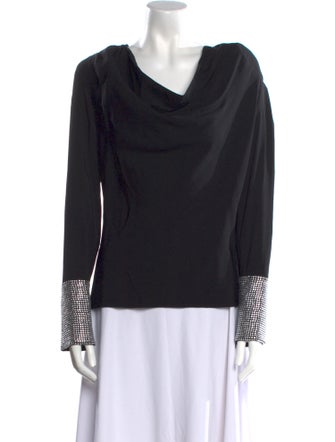 Ronny Kobo Cowl Neck Long Sleeve Top